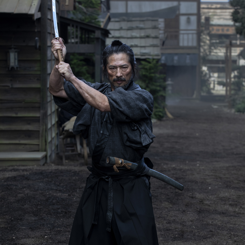 Musashi (Hiroyuki Sanada) pulling his best Mifune, in my opinion.